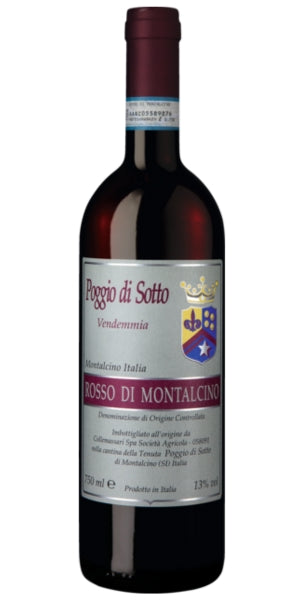 Bottle of 2021 Fattoria Poggio di Sotto Rosso di Montalcino DOCG by Whelehans Wines.