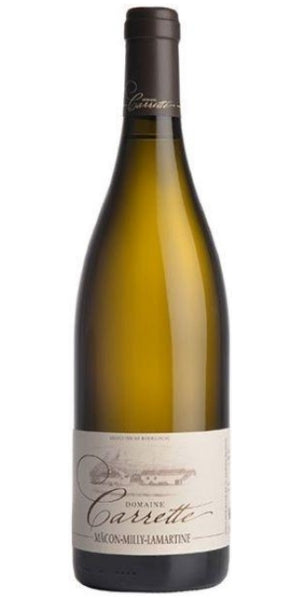 Bottle of Domaine Carrette Mâcon Milly LaMartine, 2023 white wine from Burgundy, France by Whelehans Wines.