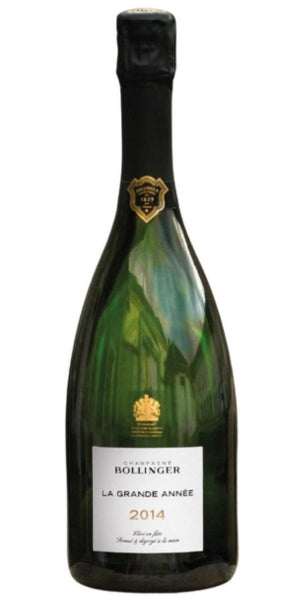 Bottle of Champagne, Bollinger, La grande année 2014 by Whelehans Wines.