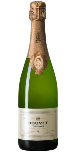 Bottle of Bouvet-Ladubay Saumur Brut Blanc Tresor by Whelehans Wines.