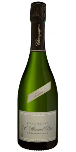 Bottle of 2019 L. Benard-Pitois Blanc de Blancs Premier Cru Brut by Whelehans Wines.