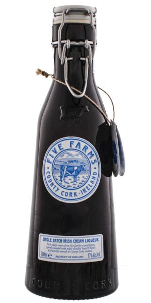 Bottle of Five Farms Liqueur by Whelehans Wines.