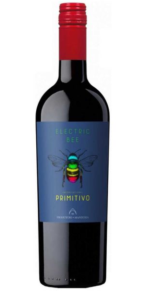 Bottle of Produttori Vini Manduria Electric Bee 2023 by Whelehans Wines.