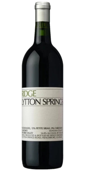 Bottle of Ridge Vineyards, "Lytton Springs", 2021 by Whelehans Wines