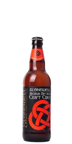 Bottle of Stonewell Craft Cider on a white background. By Whelehans Wines