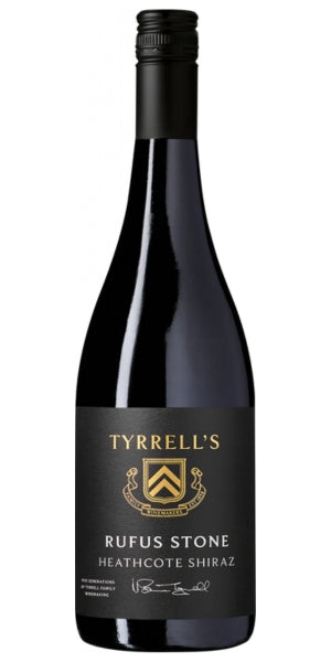 Bottle of Tyrrells Rufus Stone Shiraz, 2021 by Whelehans Wines.
