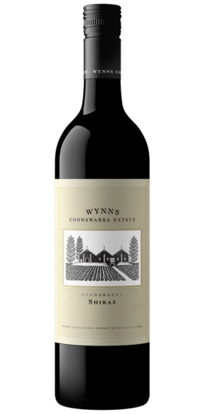Wynns Coonawarra Estate Shiraz wine bottle on a white background