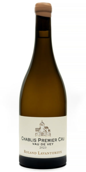 Bottle of Roland Lavantureux, Chablis Premier Cru, "Vau de Vey", 2023 by Whelehans Wines. 