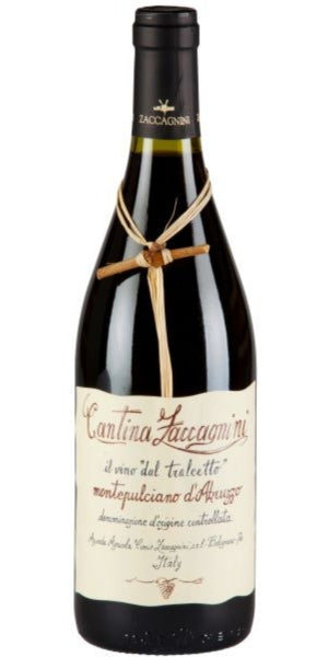 Bottle of Zaccagnini, Montepulciano d'Abruzo by Whelehans Wines. 