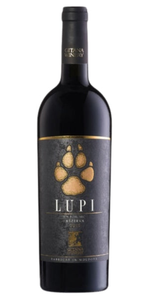 Bottle of Gitana Lupi Moldova Red Wine by Whelehans Wines. 