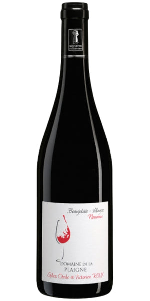 Bottle of Beaujolais Village, Domaine de La Plaigne, by Whelehans Wines. 