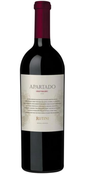 Bottle of Rutini Apartado Gran Malbec, 2019 by Whelehans Wines. 