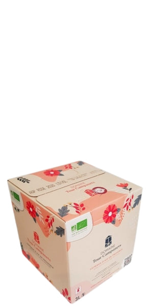 Box of 2024 Domaine Tour Campanets Coteaux d'Aix-en-Provence Rose BIB 3ltr, by Whelehans Wines.