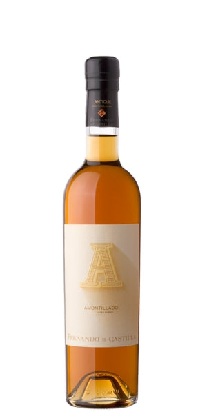 Bottle of Amontillado on a white background by Whelehans Wines