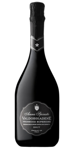 Bottle of Anna Spinato Prosecco Valdobbiadene Brut Sparkling Wine by Whelehans Wines.