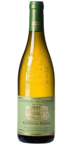 Bottle of Château Beauchene Côtes du Rhône Viognier, 2023  by Whelehans Wines. 