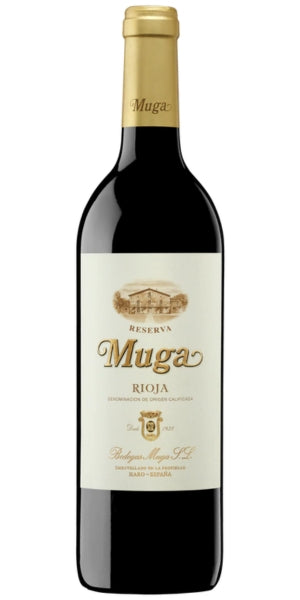 A bottle of Bodegas Muga, Reserva, 2022 by Whelehans Wines. 
