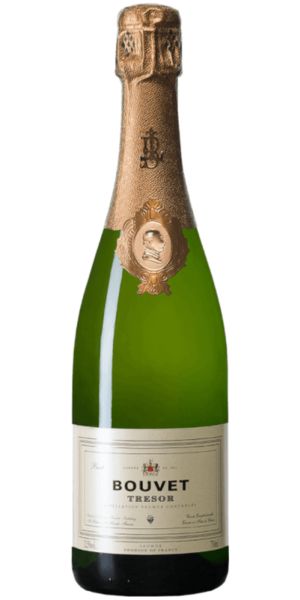 Bottle of Bouvet-Ladubay Saumur Brut Blanc Tresor by Whelehans Wines. 