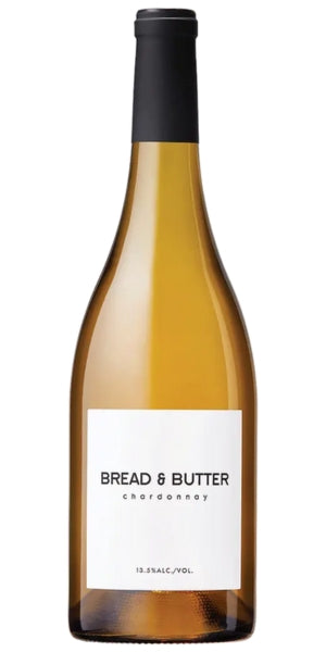 Wine bottle of bread and butter chardonnay 2023 by Whelehans Wines. 