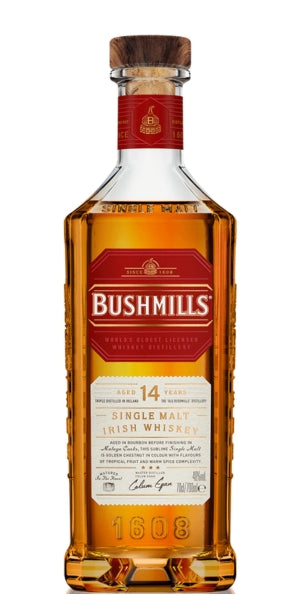 Bottle of Bushmills 14 years old whiskey by Whelehans Wines