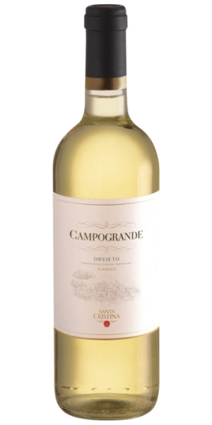 Campogrande white wine bottle on a white background by Whelehans Wines. 