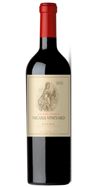 Bottle of Catena Zapata, Nicasia Vineyards, Malbec by Whelehans Wines. 