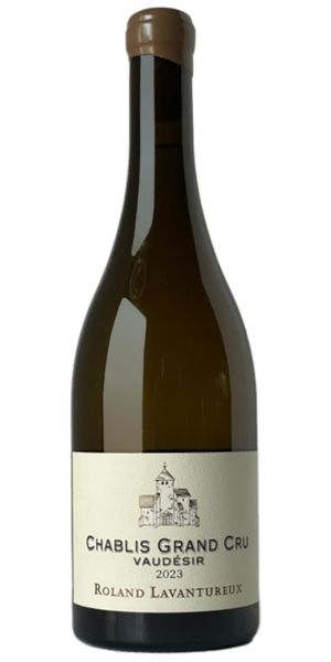 Bottle of Domaine Roland Lavantureux,  Chablis Grand Cru, "Vaudesir", 2023 by Whelehans Wines. 
