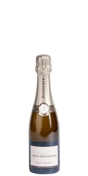 A half-bottle of Louis Roederer Brut Premier Champagne by Whelehans Wines. 