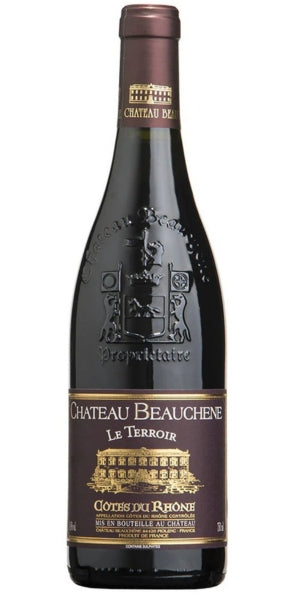 Wine bottle with Chateau Beauchene 