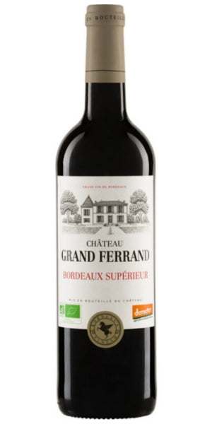 Bottle of Chateau Grand Ferrand Bordeaux Superior 2021 by Whelehans Wines. 