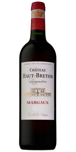 Bottle of Margaux, from Chateau Haut-Breton by Whelehans Wines. 