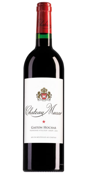 A bottle o f Château Musar, Beeka Valley, 2019 - By Whelehans Wines. 