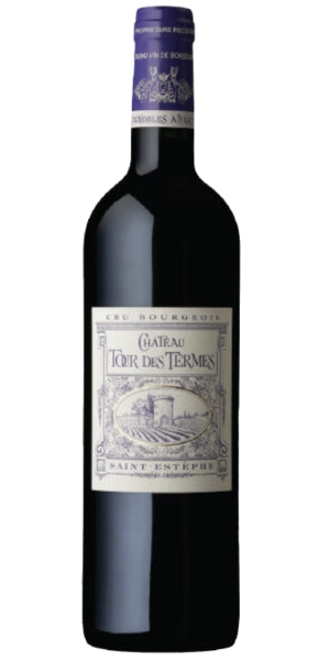 Bottle of Château Tour des Termes, Saint-Estèphe, 2018. By Whelehans Wines