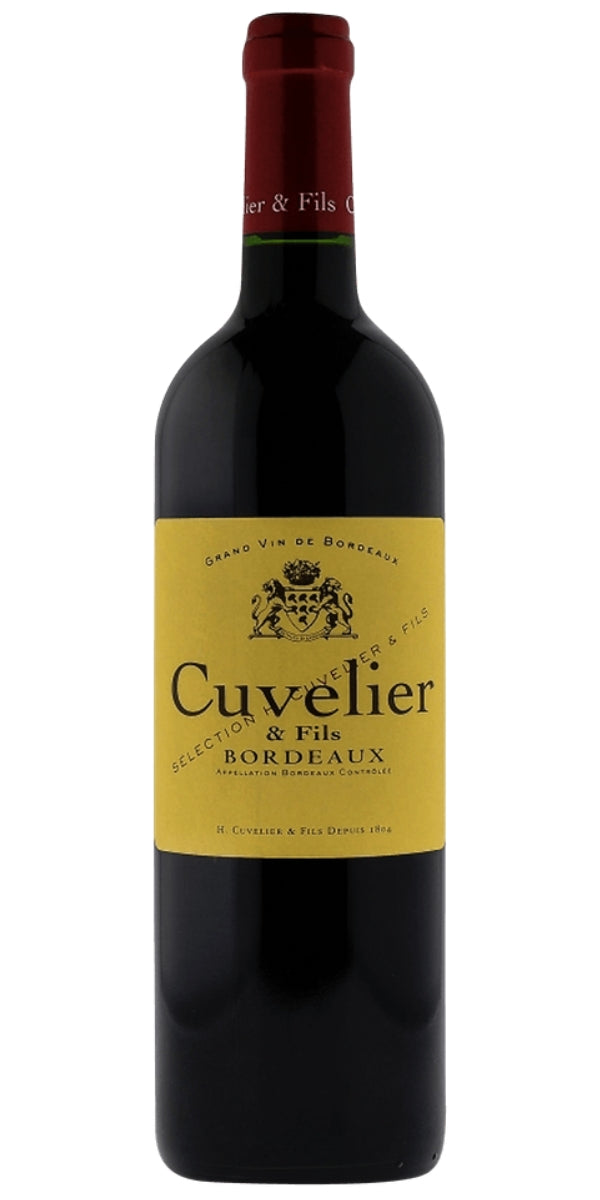 Bottle of H. Cuvelier & Fils, AOP Bordeaux, Rouge 2023 by Whelehans Wines. 