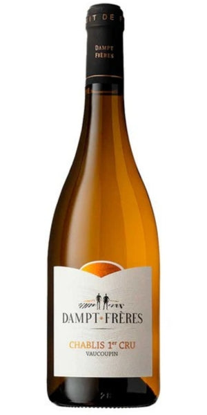 Bottle of Vignoble Dampt Frères, "Vaucoupin", Chablis Premier Cru, 2023 by Whelehans Wines. 