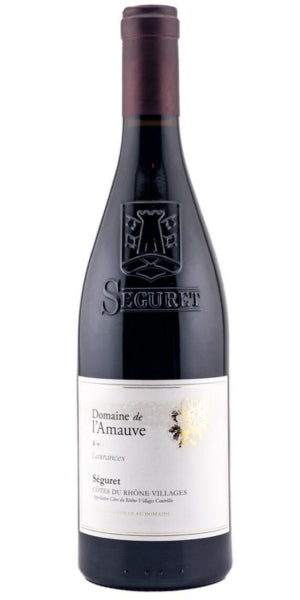 Bottle of Domaine de l' Amauve Côtes du Rhône Villages Séguret, Laurances, 2021 by Whelehans Wines. 