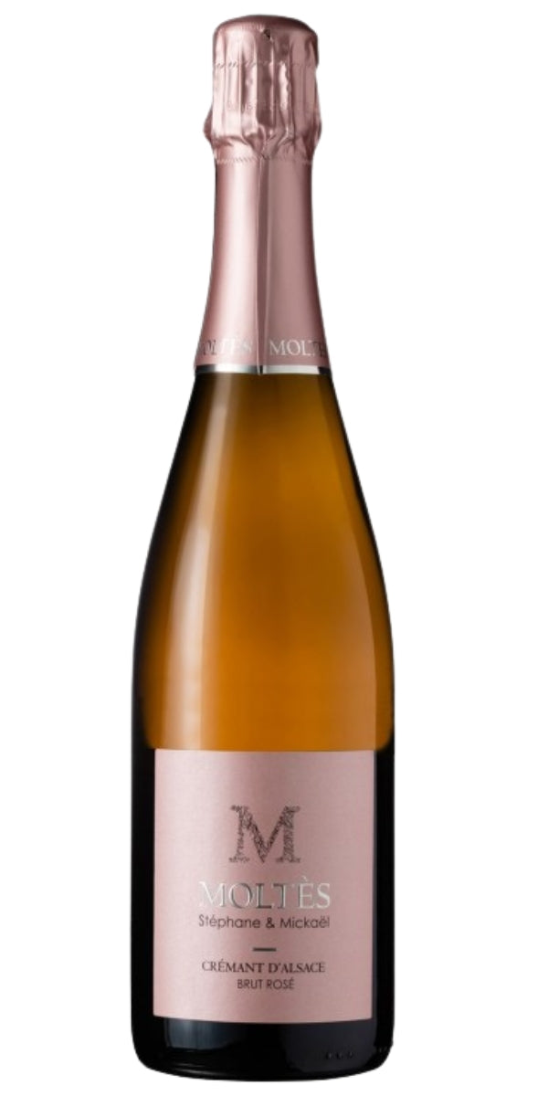 Bottle of Domaine Moltès, Cremant d'Alsace, Rosé by Whelehans Wines. 