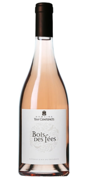 Bottle of Domaine Tour Campanets, Bois des Fées, Rosé, Côteaux d’Aix-en-Provence, 2025 - By Whelehans Wines. 