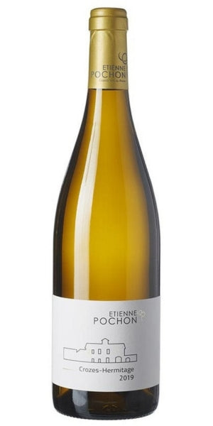 Bottle of Etienne Pochon Crozes Hermitage Blanc France White Wine by Whelehans Wines.