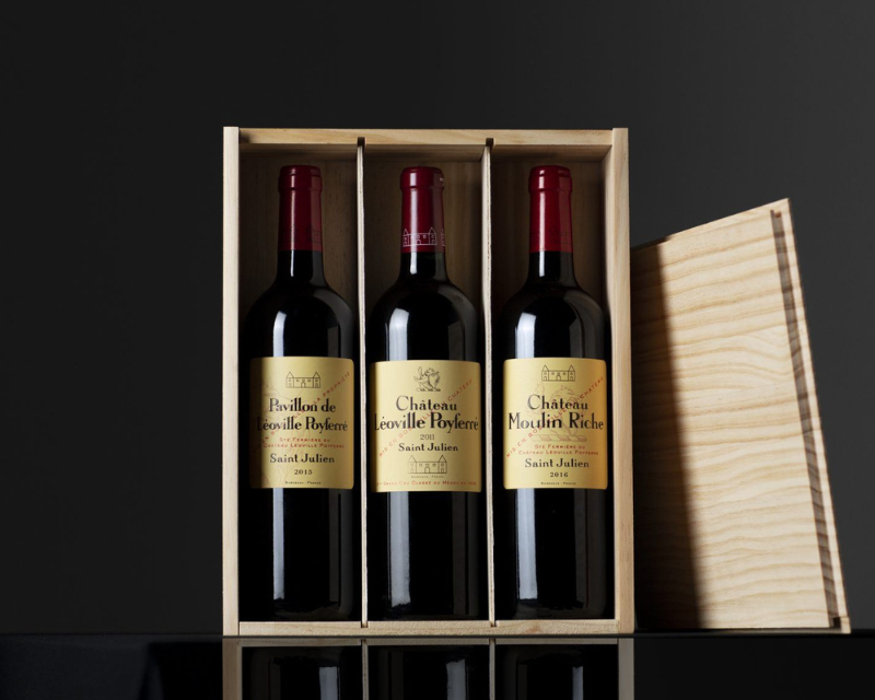 Château Léoville Poyferré Expression Des Terroirs 3 Wood Case
