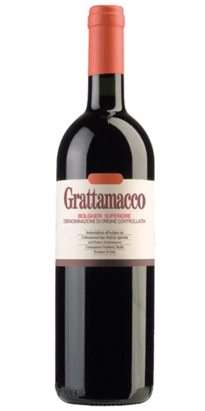 Bottle of Grattamacco Bolgheri by Welehans Wines.