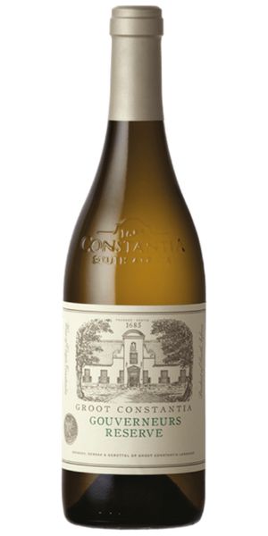 Bottle of white wine - Groot Constantia Gouverneurs Reserve by Whelehans Wines. 