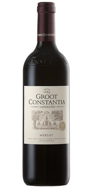 Bottle of Groot Constantia Merlot, 2020 by Whelehans Wines. 