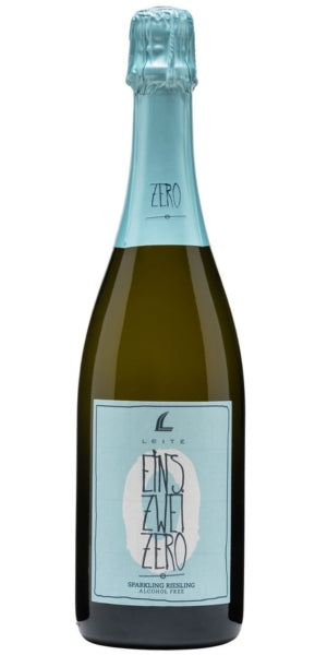 Bottle of alcohol free sparkling Riesling by Whelehans Wines. 