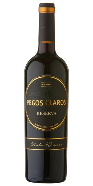 Wine bottle labeled 'Pegos Claros Reserva' on a white background by Whelehans Wines.