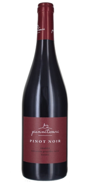 A bottle of Giannitessari, Pinot Noir, Veneto, 2024  by Whelehans Wines. 