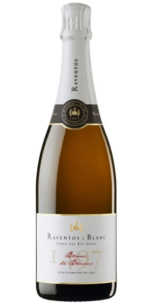 A bottle of Raventos i Blanc - blanc de blancs, sparkling wine. By Whelehans Wines. 