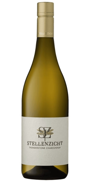Bottle of Stellenzicht Chardonnay wine on a white background by Whelehans Wines. 