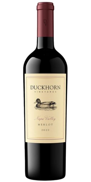 Bottle of Duckhorn Vineyards Merlot, 2022 by Whelehans WInes. 