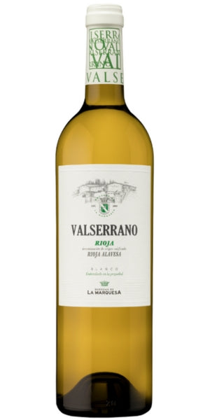 Bottle of Valserrano white Rioja Alavesa by Whelehans Wines. 